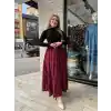 Kraş etek bordo