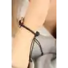 LUCKY (Şanslı) Siyah Deri İpli Unisex Mood Bileklik