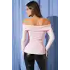 Madonna Çapraz Yaka Bluz Pembe t4331