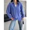 Modal oversize cepli gömlek