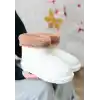 Mordi Beyaz Oval Burunlu Su Geçirmez İçi Kürklü  Bot