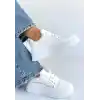 Natte Beyaz Cilt Bağcıklı Spor Ayakkabı