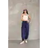 Osy Modal Yumuşak Dokulu Kumaş Şalvar Pantalon - Lacivert