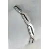 Otantik Gümüş Renk Motif İşleme Plaka Erkek Bileklik