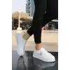 Piata Beyaz Cilt Bağcıklı Spor Ayakkabı