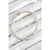 Pirinç Charm Topcuk Model Gold Renk Kadın Bileklik