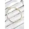 Pirinç Charm Zirkon Taşlı Taç Model Gold Renk Kadın Bileklik