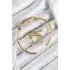Pirinç Deniz Yıldızı Model Gold Renk Bileklik Yüzük Set