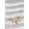 Pirinç Gold Renk 5Li Osmanlı Tuğra Figür İnci Detay Kadın Kolye