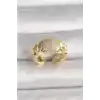 Pirinç Gold Renk Ayarlanabilir Zirkon Taşlı Kadın Yüzük