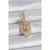 Pirinç Gold Renk Baget Zirkon Taşlı Ajda Charm