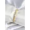 Pirinç Gold Renk Kalp Model Kadın Bileklik