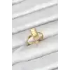 Pirinç Gold Renk Külçe Altın Model Kadın Yüzük