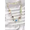 Pirinç Gold Renk Renli Zirkon Taşlı VIP Seri Kadın Kolye