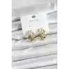 Pirinç Gold Renk Vintage Halka Model Kadın Küpe