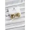 Pirinç Gold Renk Vintage Sarmal Model Kadın Küpe