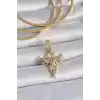 Pirinç Gold Renk Zirkon Taşlı Anka Kuşu Model Ajda Charm