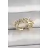 Pirinç Gold Renk Zirkon Taşlı Ayarlanabilir Yüzük