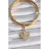 Pirinç Gold Renk Zirkon Taşlı Çapa Model Ajda Charm