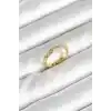Pirinç Gold Renk Zirkon Taşlı Kadın Yüzük