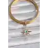 Pirinç Gold Renk Zirkon Taşlı Kutup Yıldızı Nazar Boncuk Detay Ajda Charm