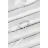 Pirinç Gümüş Renk Minimal Yonca Detaylı Kadın Yüzük