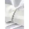Pirinç Gümüş Renk Yıldız Model Kadın Bileklik