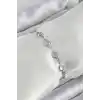 Pirinç Gümüş Renk Zirkon Taşlı Bileklik