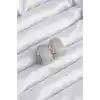 Pirinç Gümüş Renk Zirkon Taşlı Minimal Halka Küpe