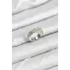 Pirinç Gümüş Renk Zirkon Taşlı Sırım Kadın Yüzük