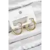 Pirinç Halka Model Gold Renk Kadın Küpe