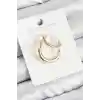 Pirinç Halka Model Gold Renk Sağ Kıkırdak Küpe