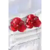 Pirinç Kırmızı Renk Gül Model Kadın Küpe