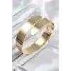 Pirinç Sarmal Model Gold Renk Pazu Bileklik