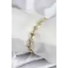 Pirinç VIP Seri Gold Renk Topçuk Model Kadın Bileklik