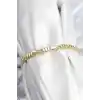 Pirinç VIP Seri Gold Renk Zirkon Taşlı Arpa Model Kadın Bileklik
