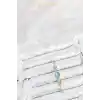 Pirinç Zincir Mavi Gold Renk Zirkon Taşlı Y Kolye