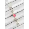 Pirinç Zincir Pembe Gold Renk Zirkon Taşlı Y Kolye