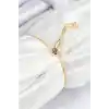 Pirinç Zirkon Taşlı Daire Model Gold Renk Asansörlü Kadın Bileklik