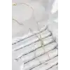 Pirinç Zirkon Taşlı Ezme Zincirli Model Gold Renk Y Kolye