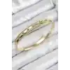Pirinç Zirkon Taşlı Kutup Yıldızı Model Gold Renk Kadın Kelepçe