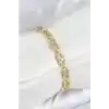 Pirinç Zirkon Taşlı Messika Model Gold Renk VIP Seri Kadın Bileklik
