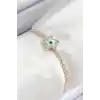 Pirinç Zirkon Taşlı Nazar Yıldız Model Gold Renk Asansörlü Kadın Bileklik