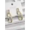 Pirinç Zirkon Taşlı Sallantı Kadın Küpe