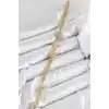 Pirinç Zirkon Taşlı Yonca Model Gold Renk Kadın Bileklik