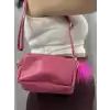 Ponpon fuşya cilt çanta