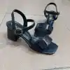 Ruty Siyah Cilt Topuklu Ayakkabı