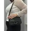 Siyah cilt mossi çanta