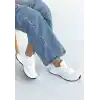 Slar Beyaz Cilt Bağcıklı Spor Ayakkabı