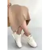 Tawen Bej Cilt Bağcıklı Spor Ayakkabı